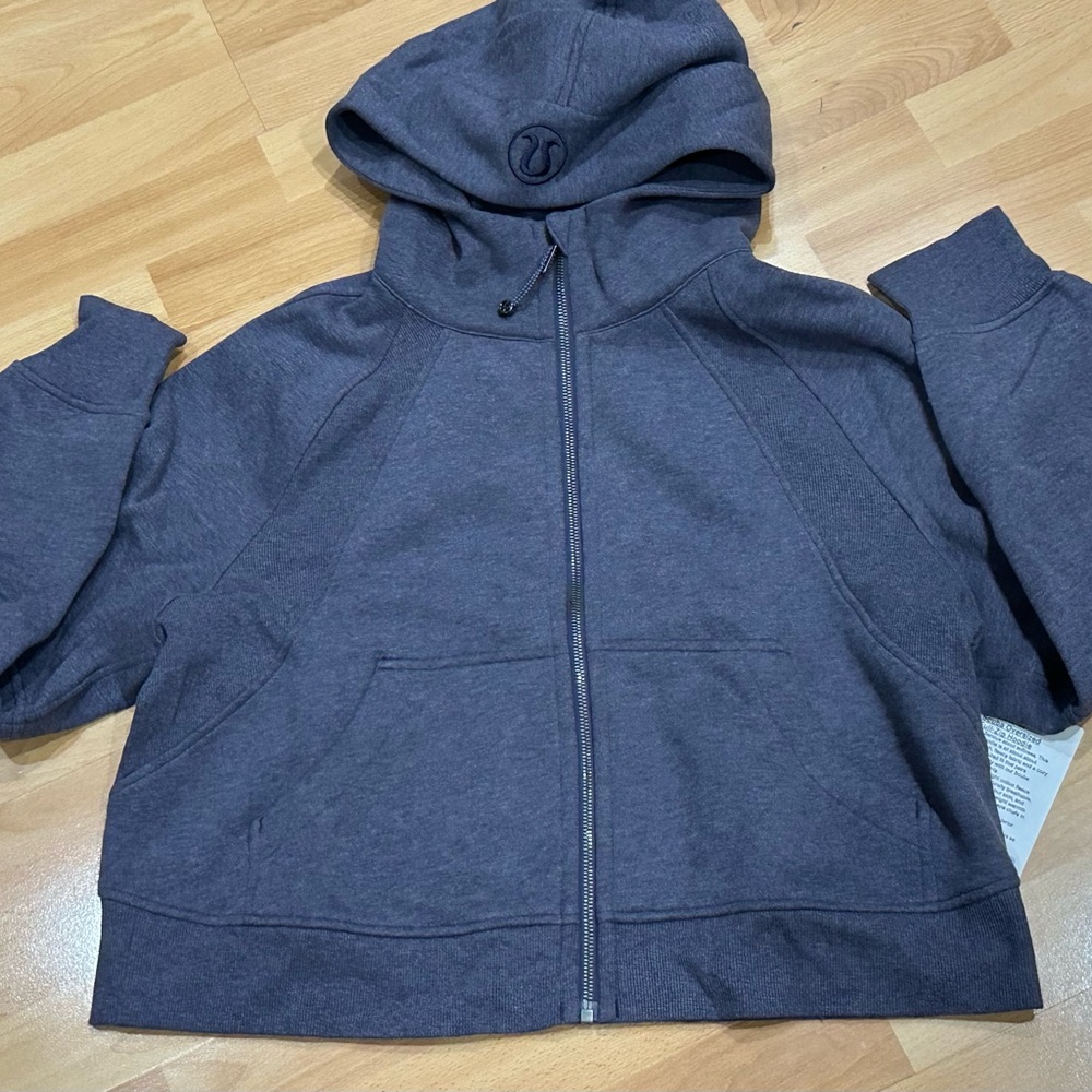 Brand new Scuba Oversized Full-Zip Hoodie in Heathered Dark Night